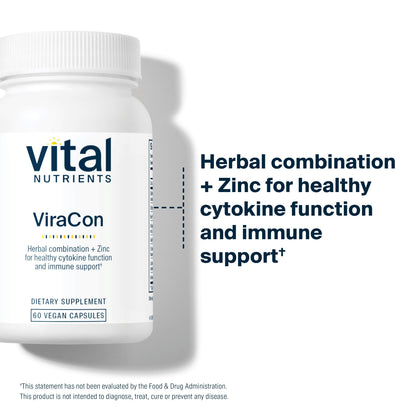 Vital Nutrients ViraCon | Vegan Immune Support with Zinc, Elderberry & Licorice Root | 60 Capsules