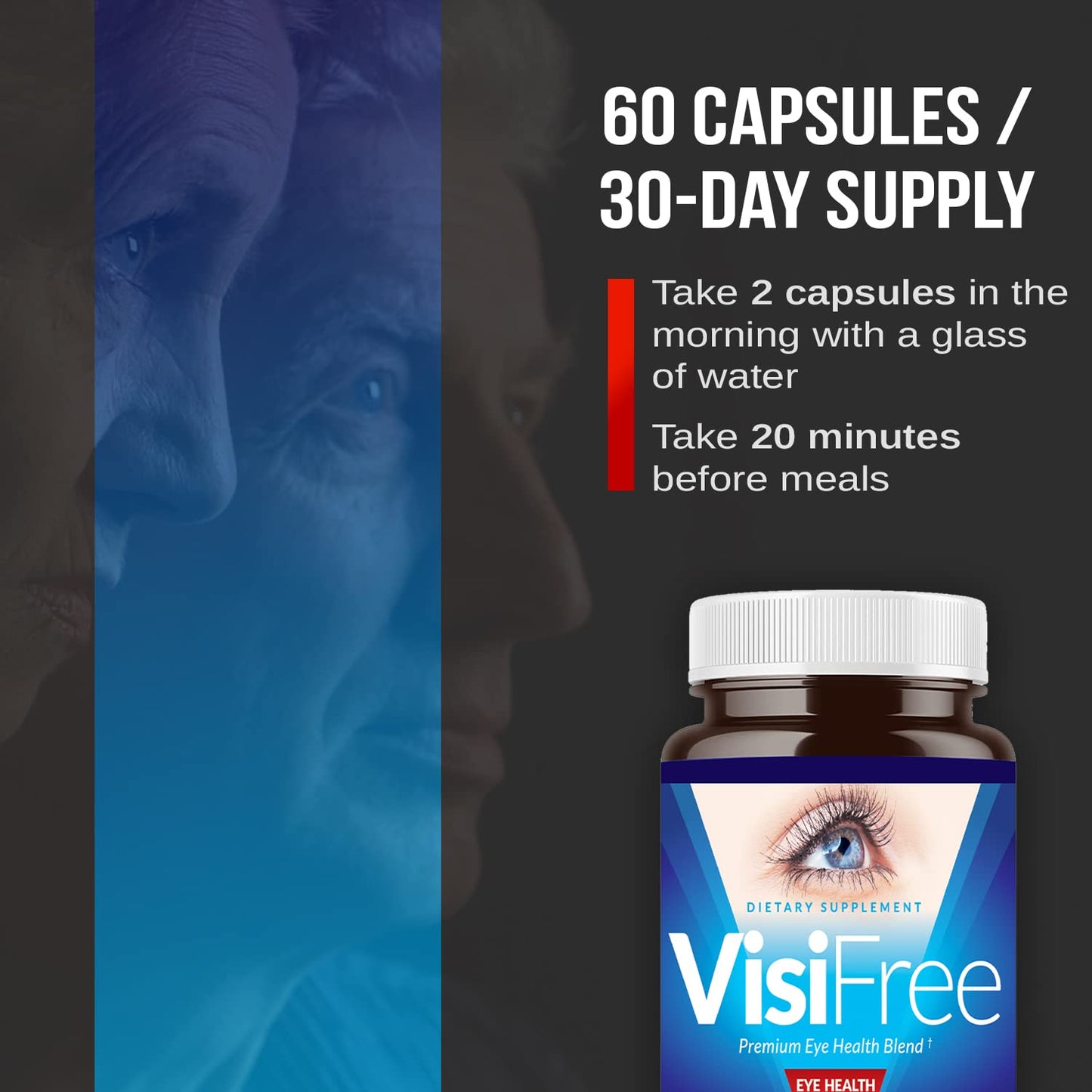 VisiFree Eye Supplements for Adults | Eye Health & Vision Support - 6 Pack