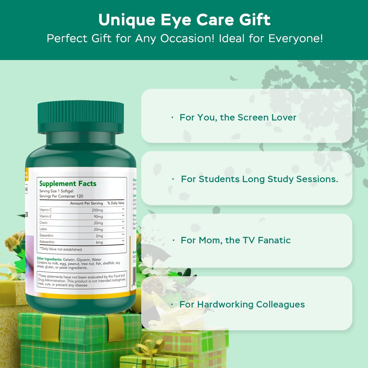 Vision Protection Complex with Lutein – 6 in 1 Eye Health, 240 Softgels