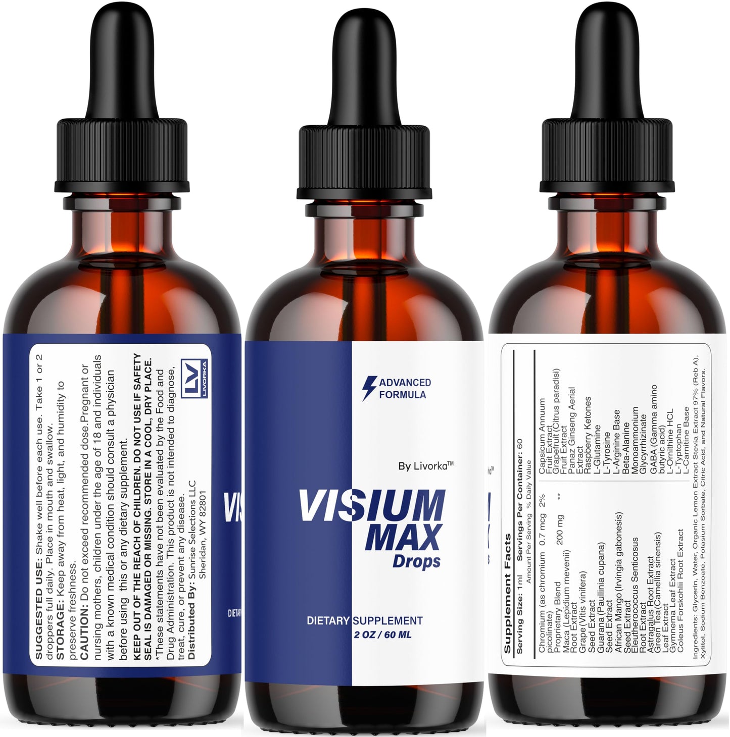 Visium Max Drops – Health Support Supplement | All-Natural Liquid Formula | 1 Month Supply