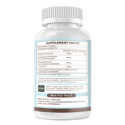 VitaHarbor Cortisol Supplement – 4-in-1 Stress Support (90 Veg Caps)