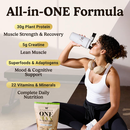 VitaHustle ONE Max Protein + 5g Creatine – Vanilla Ice Cream, 15 Servings