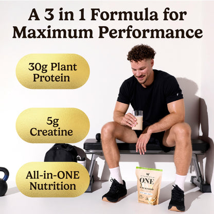 VitaHustle ONE Max Protein + 5g Creatine – Vanilla Ice Cream, 15 Servings