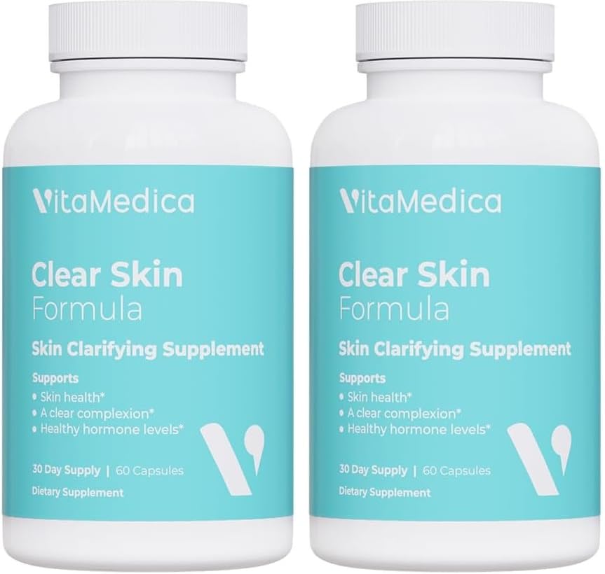 VitaMedica Clear Skin Vitamin Formula — Noncystic Acne Support (2 Pack)