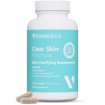 VitaMedica Clear Skin Vitamin Formula | Noncystic Acne Supplement for Clear Complexion | 60 Count