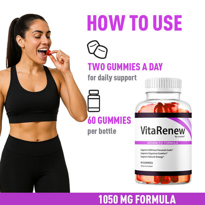 (5 Pack) VitaRenew Gummies – 1050MG Original Formula, Maximum Strength