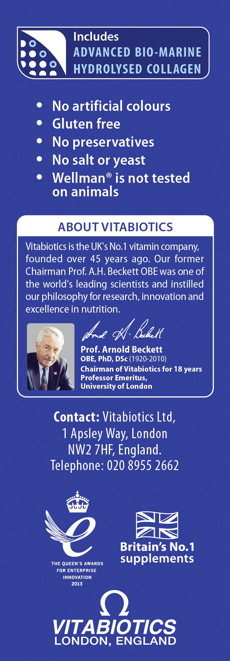 Vitabiotics Wellman Skin Technology Tablets - 60 Tablets