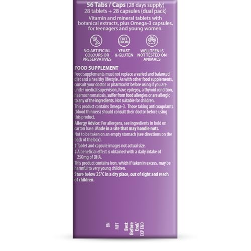 Vitabiotics Wellteen Her Plus Omega-3 – Advanced Nutrition for Teens 13-19