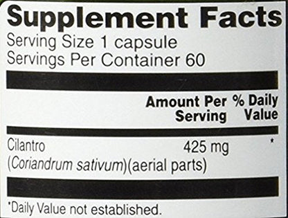 Vitacost Cilantro (Coriander) 425 mg – 60 Capsules | Herbal Supplement