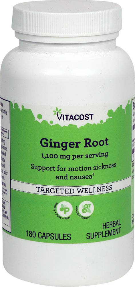 Vitacost Ginger Root - 1100 mg per Serving - 180 Capsules