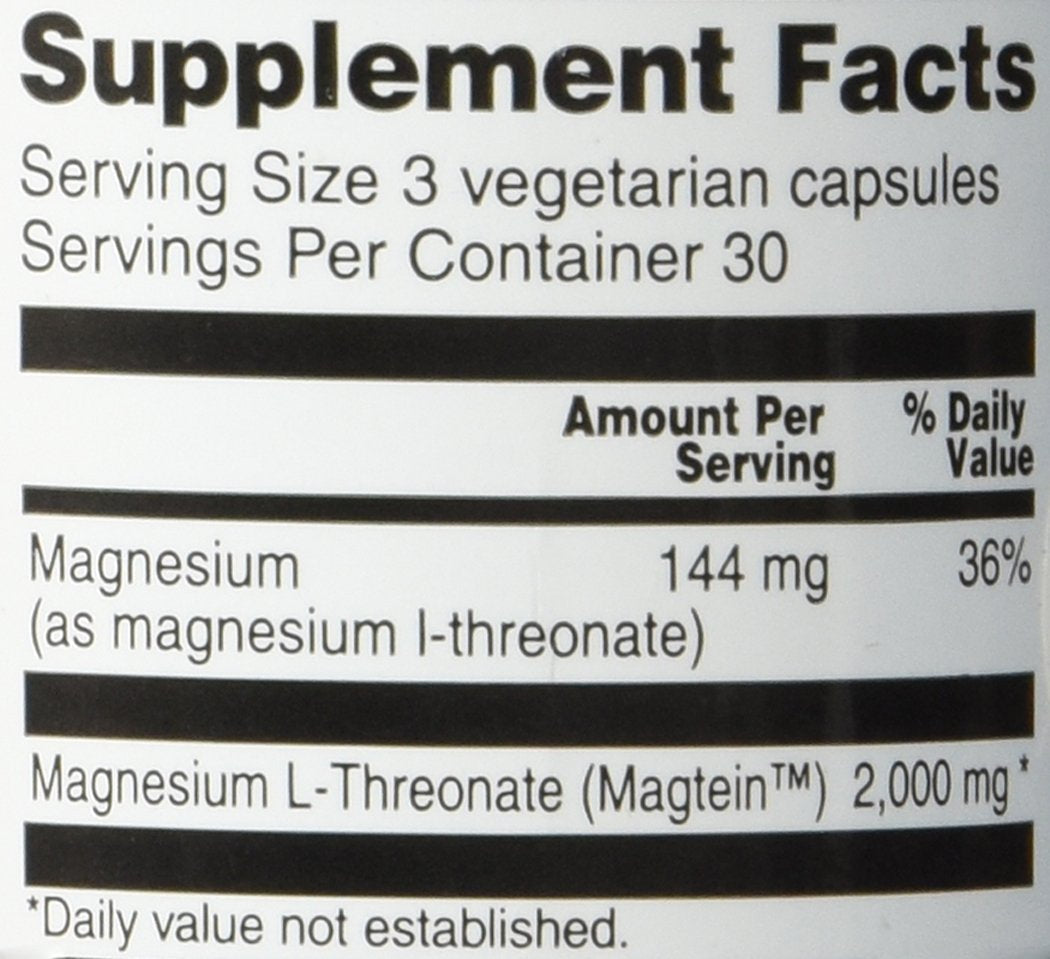 Vitacost Magtein Magnesium L-Threonate 2010 mg - 90 Vegetarian Capsules