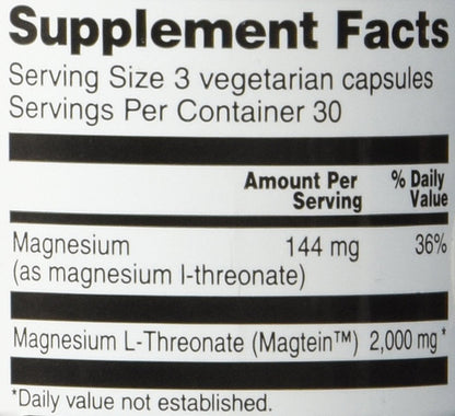 Vitacost Magtein Magnesium L-Threonate 2010 mg - 90 Vegetarian Capsules