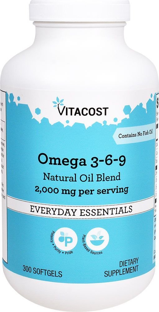 Vitacost Omega 3-6-9 Natural Oil Blend - 2000 mg per Serving | 300 Softgels