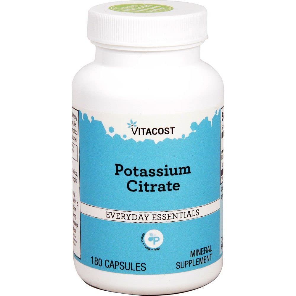 Vitacost Potassium Citrate - 99 mg - 180 Capsules | Potassium Supplement