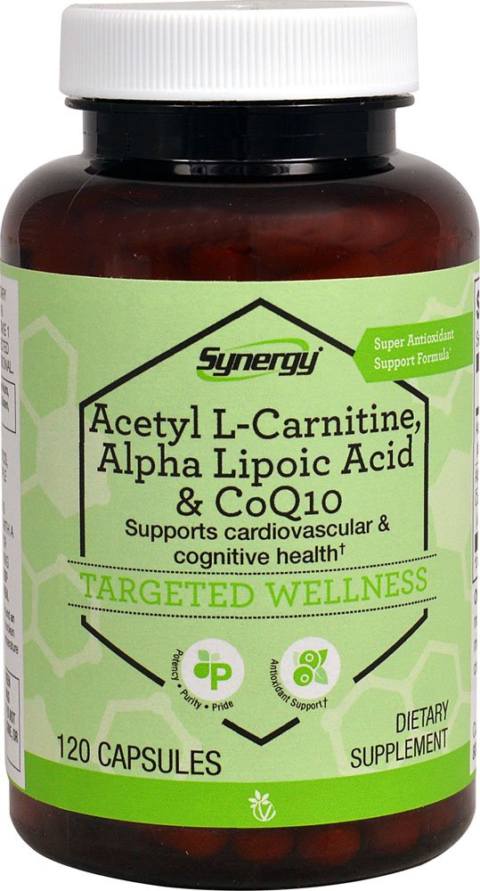 Vitacost Synergy Acetyl L-Carnitine, Alpha Lipoic Acid & CoQ10 – 120 Capsules