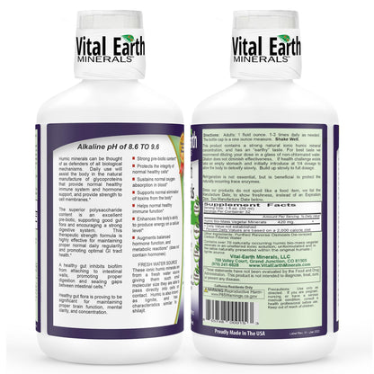 Vital Earth Minerals Super Strength Humic Minerals 2-Pack | 70+ Trace Minerals & Electrolytes
