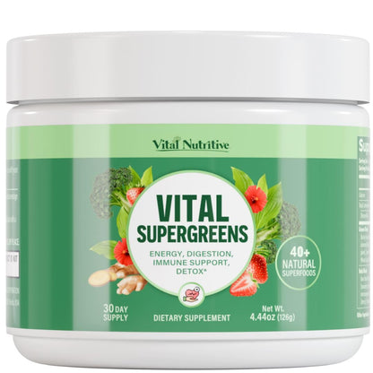 Vital Greens Superfood Powder – 40+ Superfoods, Probiotics, Vegan