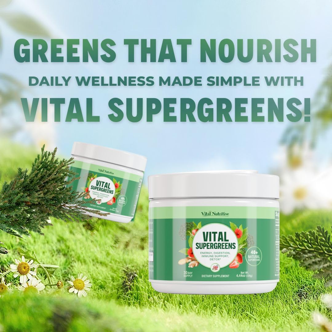 Vital Greens Superfood Powder – 40+ Superfoods, Probiotics, Vegan