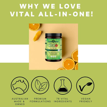 Vital Greens Antioxidant Superfood Powder – Natural Multivitamin 300g
