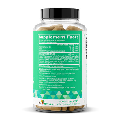 Vital Liver Cleanse Detox and Repair – 9-in-1 Liver Support (Milk Thistle, Artichoke, Turmeric) – 60 Vegetarian Soft Capsules
