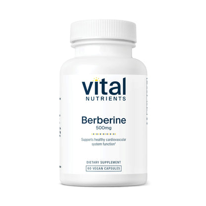 Vital Nutrients Berberine 500 mg Vegan Capsule — Supports Gut Function & Normal Triglyceride Levels | Gluten, Dairy & Soy Free | 60 Capsules