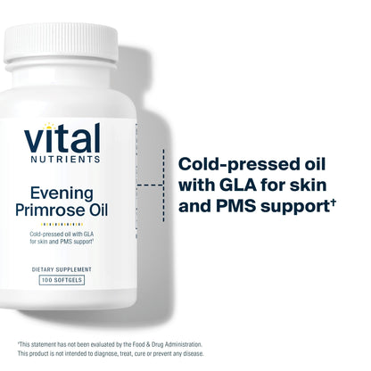 Vital Nutrients Evening Primrose Oil 1000mg – GLA Omega-6, 100 Softgels