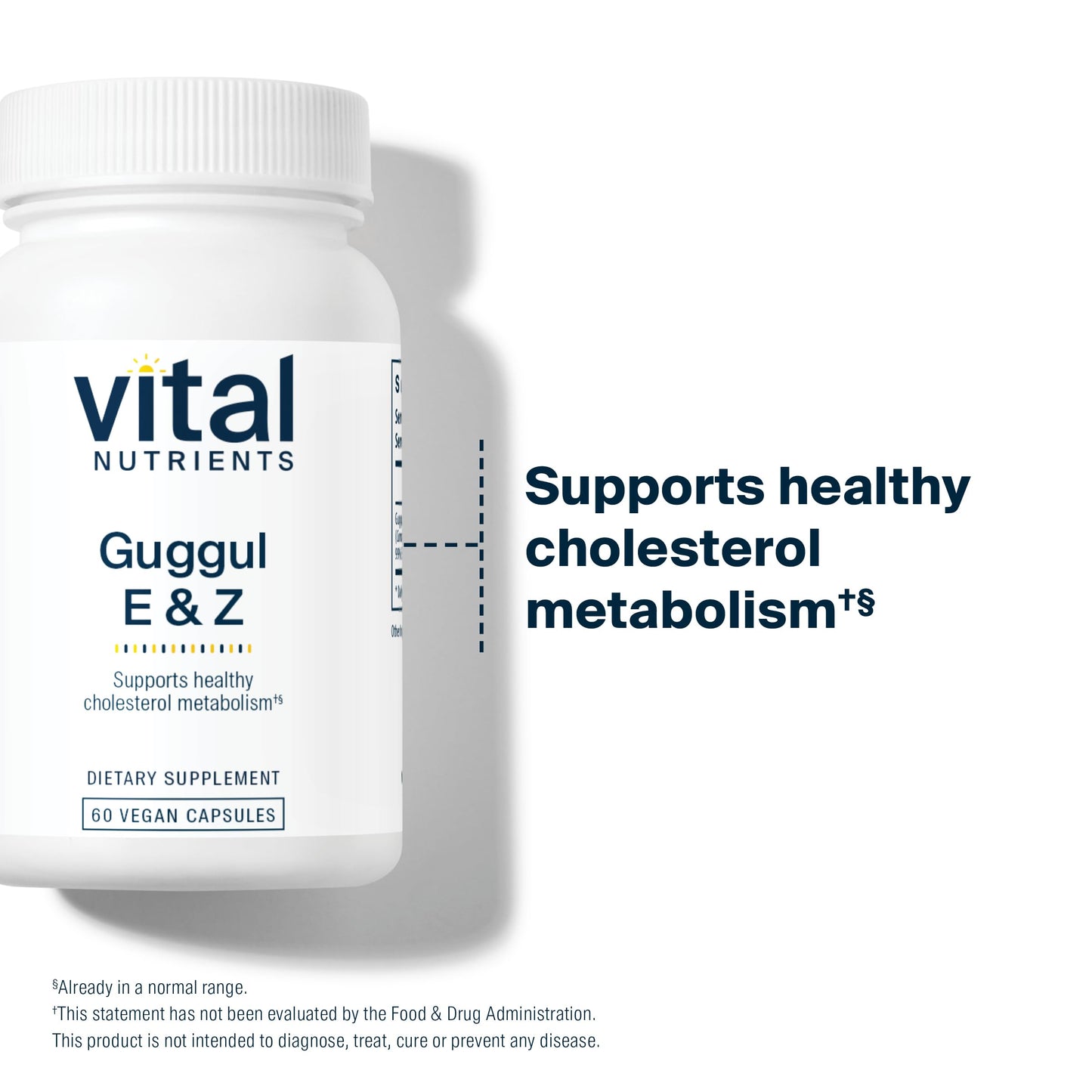 Vital Nutrients Guggul E & Z – Vegan Guggul Supplement for Healthy LDL & Triglyceride Levels | 60 Capsules
