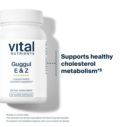 Vital Nutrients Guggul E & Z – Vegan Guggul Supplement for Healthy LDL & Triglyceride Levels | 60 Capsules