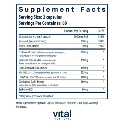 Vital Nutrients Herbal Biotic | Immune Support & Antioxidant (120 Caps) | Gluten, Dairy & Soy Free
