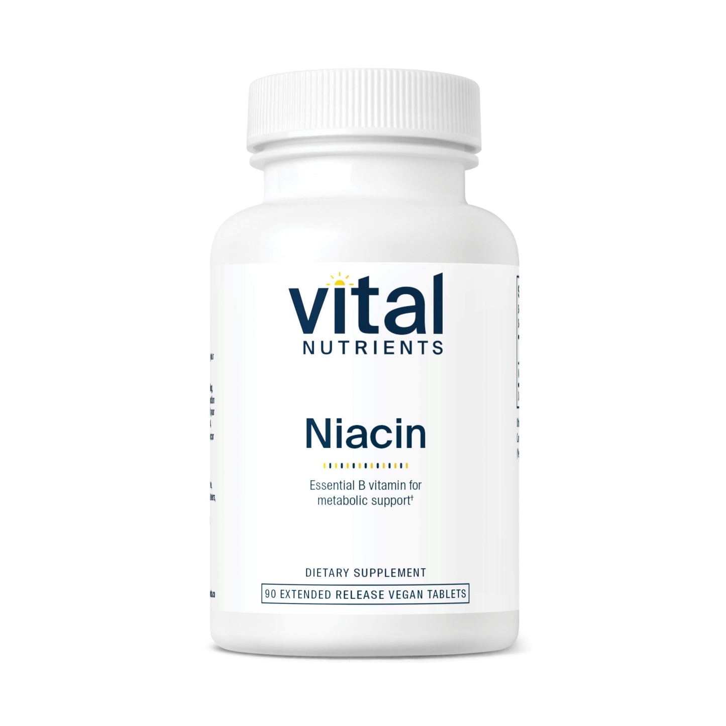 Vital Nutrients Niacin 500mg | Timed-Release Niacin for Heart Health | Non-GMO | Gluten Free | 90 Tablets