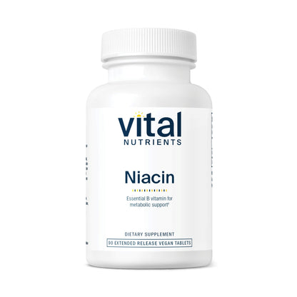 Vital Nutrients Niacin 500mg | Timed-Release Niacin for Heart Health | Non-GMO | Gluten Free | 90 Tablets