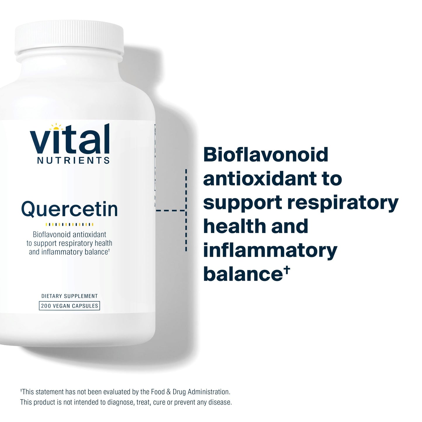 Vital Nutrients Quercetin | 500mg Vegan Quercetin Supplement – 200 Capsules