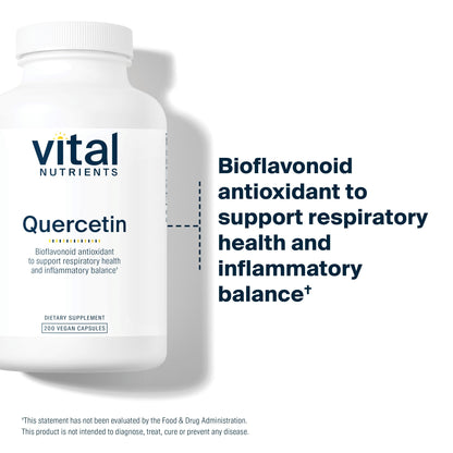 Vital Nutrients Quercetin | 500mg Vegan Quercetin Supplement – 200 Capsules