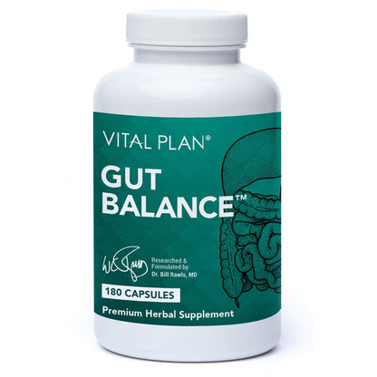 Vital Plan Gut Balance Supplement by Dr. Bill Rawls – Digestive Health Support (180 Capsules)