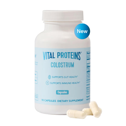 Vital Proteins Bovine Colostrum Capsules - Unflavored, 90 Count | 40% IgG for Gut & Immune Support