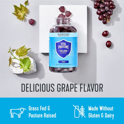 Vital Proteins Collagen Gummies – 2.5g VERISOL, 120ct x 2, Grape
