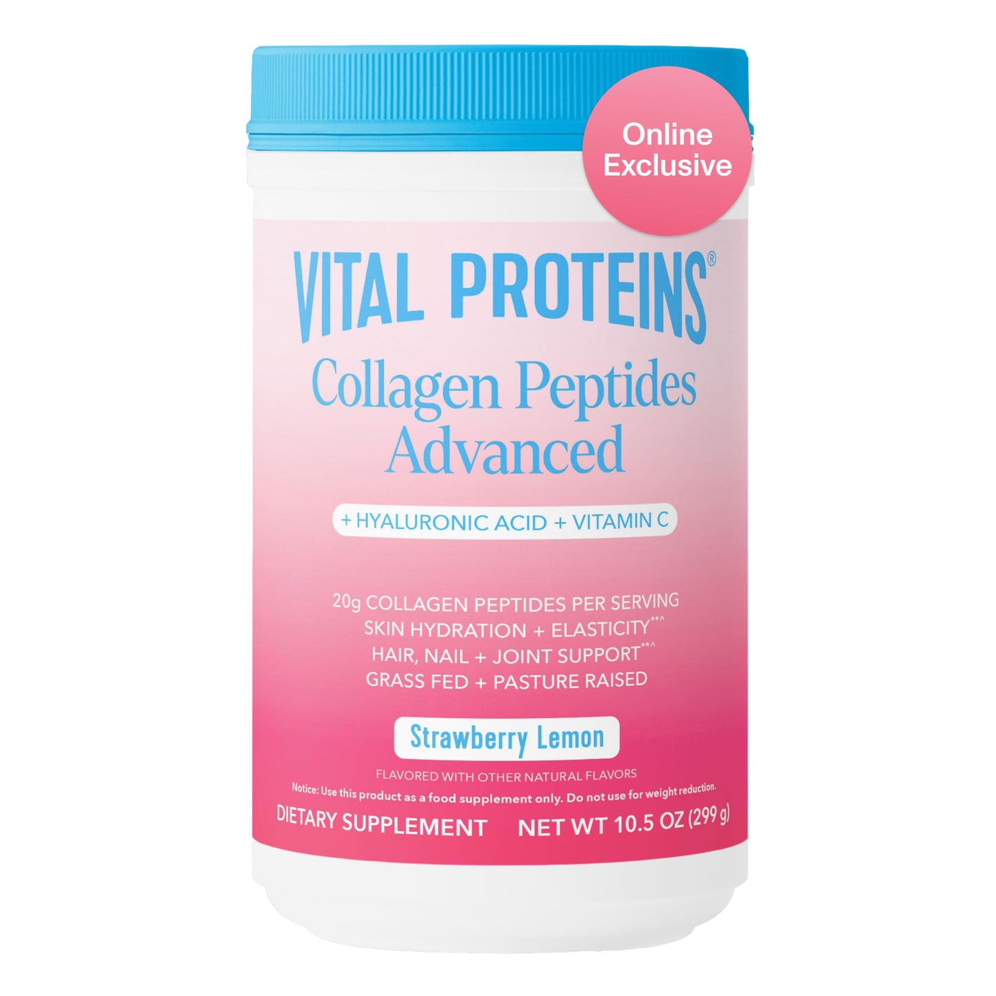 Vital Proteins Collagen Peptides Advanced – Strawberry Lemon, 10.5 oz