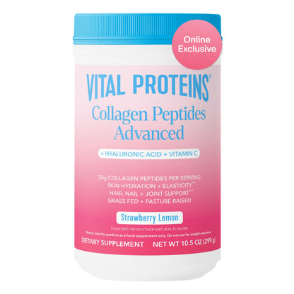 Vital Proteins Collagen Peptides Advanced – Strawberry Lemon, 10.5 oz