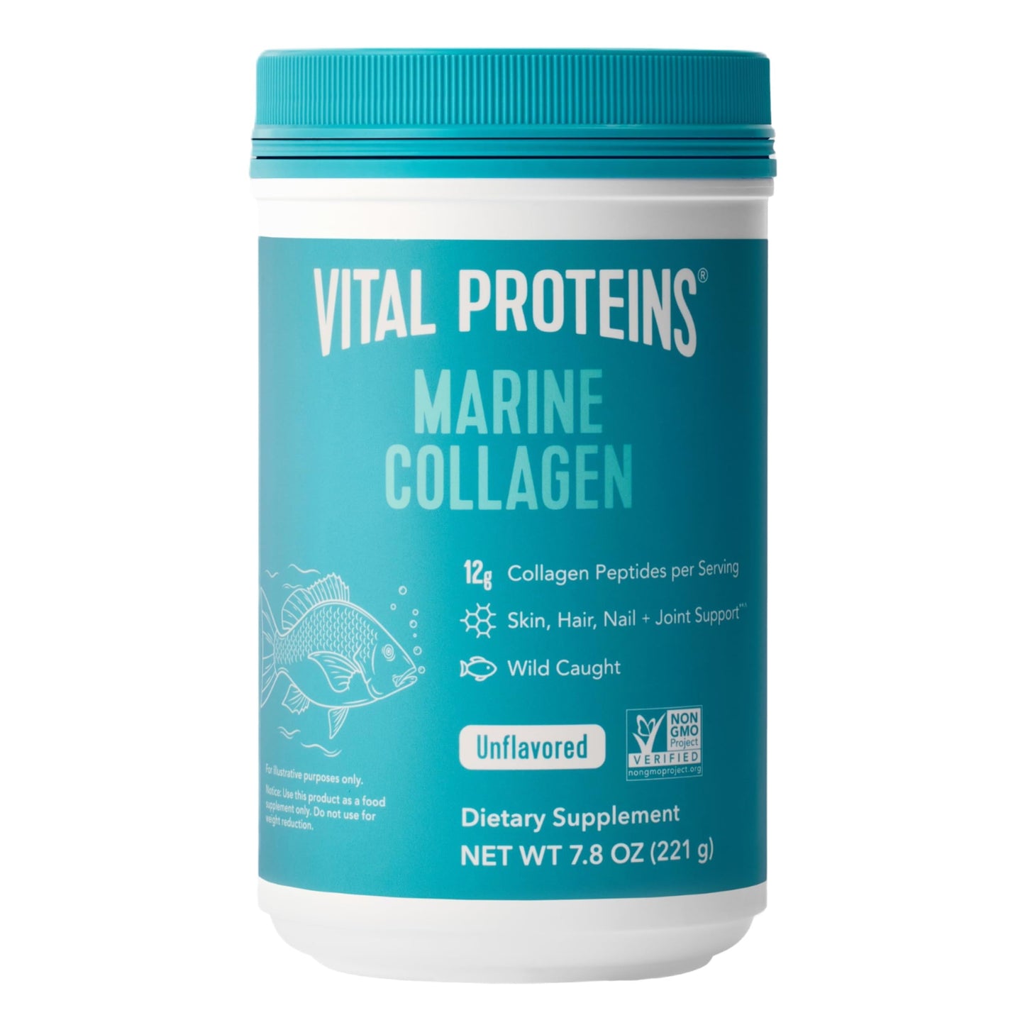 Vital Proteins Marine Collagen Peptides Powder – 12g Serving, 7.8 oz Canister