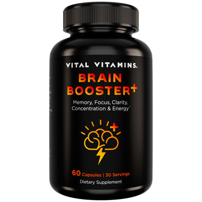 Vital Vitamins Nootropic Brain Supplement Plus – Memory & Focus (Lion's Mane) 60 Caps