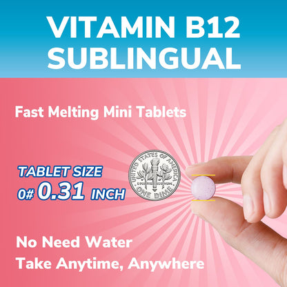 Vitalibre Vitamin B12 Sublingual 5000 mcg – Vegan Methylcobalamin