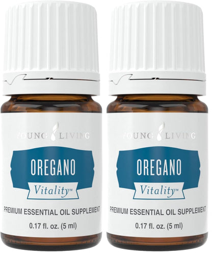 Vitality Oregano Essential Oil 5 ml by Young Living – Immune Support, Digestive Wellness, Pack of 2