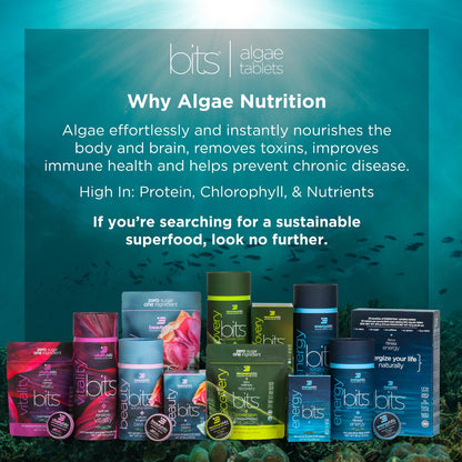 VITALITYbits by ENERGYBITS - Organic Spirulina & Chlorella Tablets, Algae Superfood