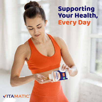 Vitamatic Berberine 500mg - 60 Veg Capsules | Made in USA, Gluten Free, Non-GMO