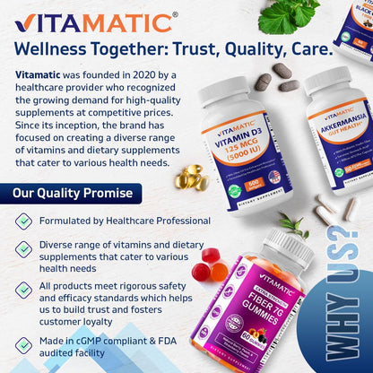Vitamatic Bifidobacterium Longum 6B CFU DR Capsule – Pack of 2 (60 Count)