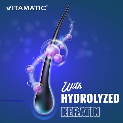 Vitamatic High Potency Biotin 20000 mcg with Keratin 100mg - 120 Vegetarian Tablets (Pack of 2) | Hair, Skin & Nails