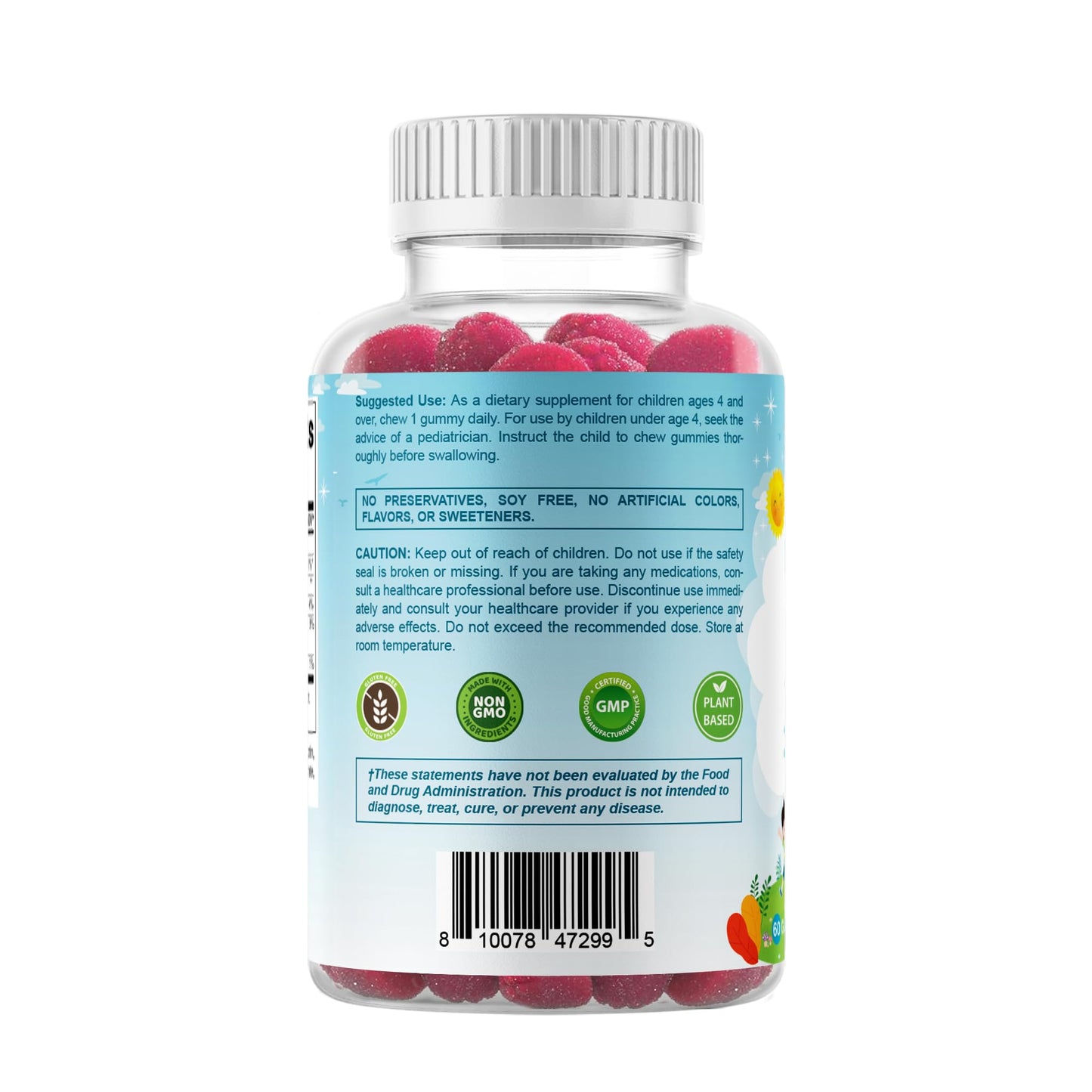 Vitamatic Kids Magnesium Calm Gummies - 60 Vegan Count (Pack of 2) | Great Tasting Support for Healthy Muscles, Bones & Energy