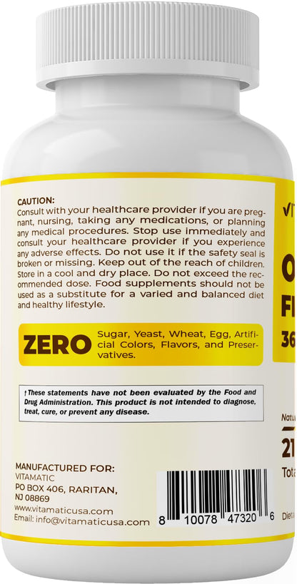 Vitamatic Omega-3 Fish Oil 3600mg per Serving – 180 Burpless Lemon Softgels