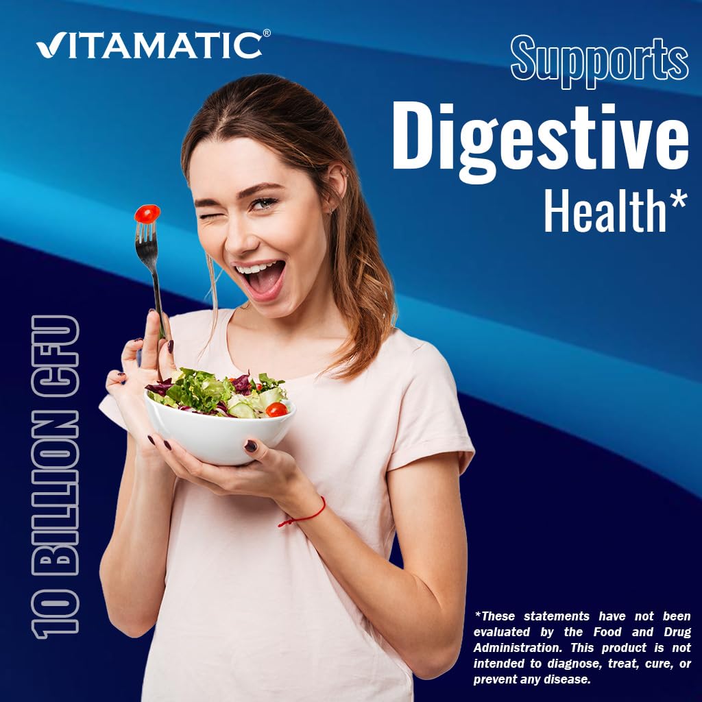 Vitamatic Probiotic 240 Tablets – 10B CFU Acidophilus, 5X Potency