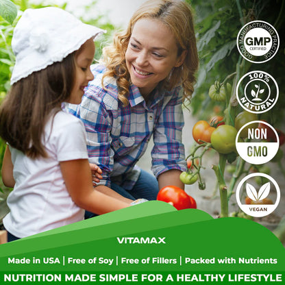 Vitamax Super Fruit & Vegetable Supplements – 90 Veggie & 90 Fruit Capsules – Made in USA